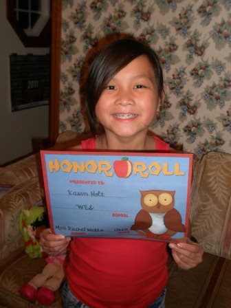 Kasen made the Honor Roll again